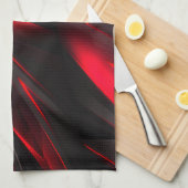 Verbluffend rood tot het Abstract Ontwerp van het  Theedoek (Quarter Fold)