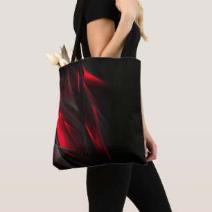 Verbluffend rood tot het Abstract Ontwerp van het  Tote Bag