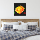 Verbluffend Roos met dew Canvas afdrukken (Insitu (Slaapkamer))