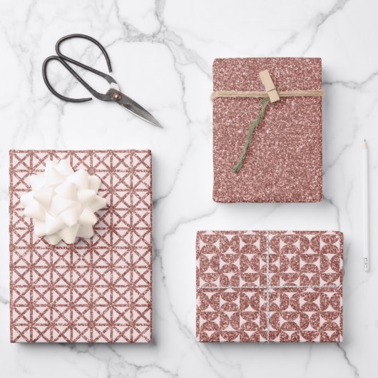 Verbluffend Rose Goud Inpakpapier Vel (Voorkant)