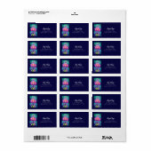 Verbluffend Roze lotusbloemportret Etiket (Full Sheet)