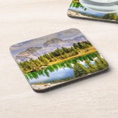 Verbluffend Schilderachtig Uitzicht van het Dolomi Bier Onderzetter (Linkerzijde)