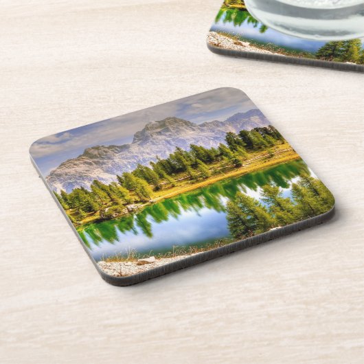 Verbluffend Schilderachtig Uitzicht van het Dolomi Bier Onderzetter (Linkerzijde)