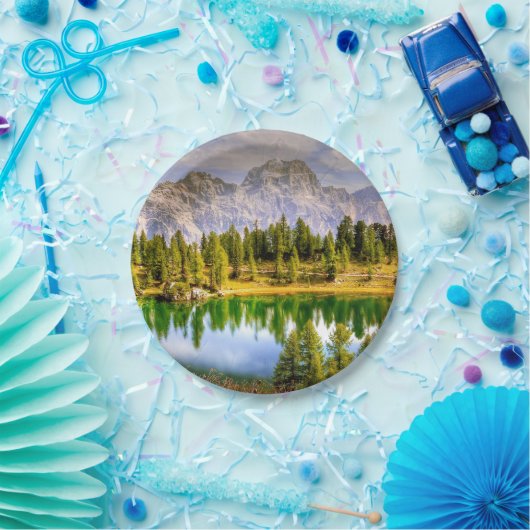 Verbluffend Schilderachtig Uitzicht van het Dolomi Papieren Bordje (Feest)