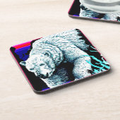 Verbluffend schilderen van een Polair Beer. Bestel Bier Onderzetter (Linkerzijde)