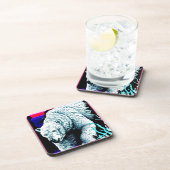 Verbluffend schilderen van een Polair Beer. Bestel Bier Onderzetter (Rechterzijde)