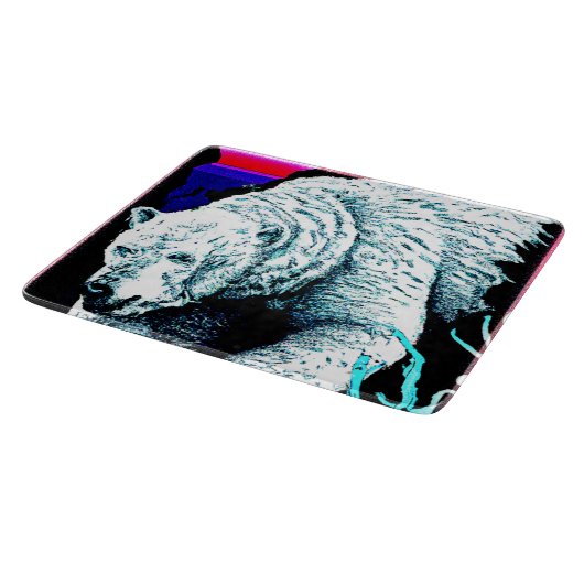 Verbluffend schilderen van een Polair Beer. Bestel Snijplank (Hoek)