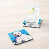 Verbluffend schilderen van een polaire Beer. Beste Bier Onderzetter (Rechterzijde)