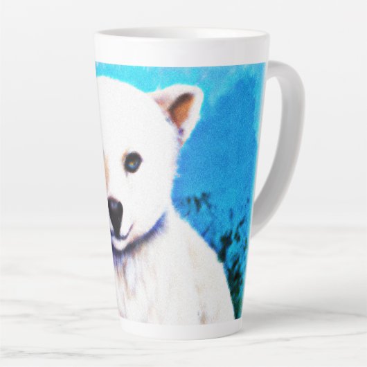 Verbluffend schilderen van een polaire Beer. Beste Latte Mok (Rechterhoek)