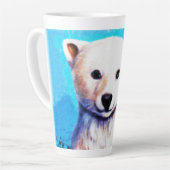 Verbluffend schilderen van een polaire Beer. Beste Latte Mok (Linkerhoek)