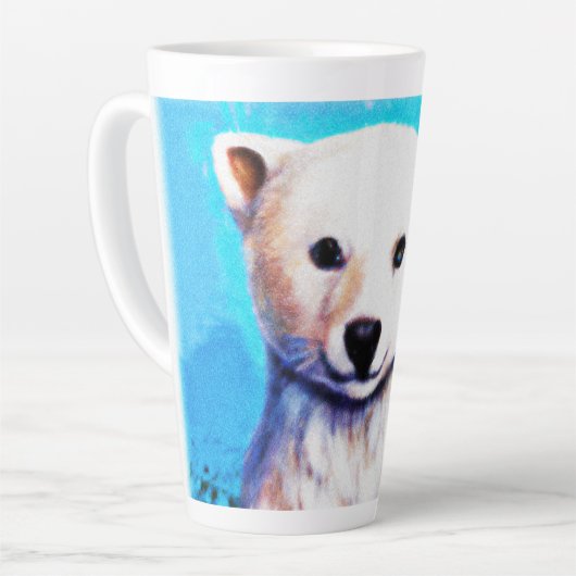 Verbluffend schilderen van een polaire Beer. Beste Latte Mok (Linkerhoek)