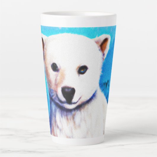 Verbluffend schilderen van een polaire Beer. Beste Latte Mok (Voorkant)