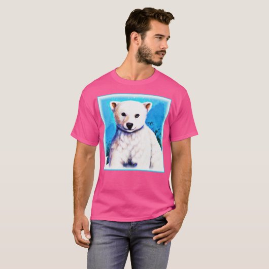 Verbluffend schilderen van een polaire Beer. Beste T-shirt (Voorkant volledig)
