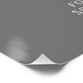 Verbluffend Silver Glitter Quinceanera Welkomsttek Perfect Poster (Hoek)