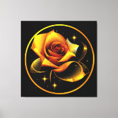 Verbluffend Single Gold-Roos Canvas Afdruk (Voorkant)
