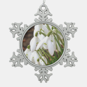 Verbluffend, speciale sneeuwval tin sneeuwvlok ornament