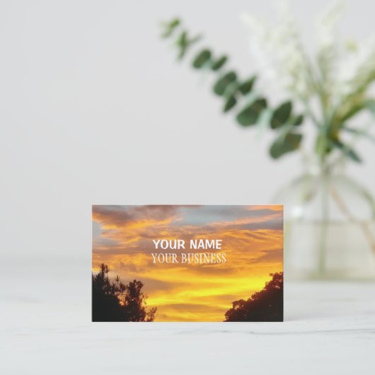 Verbluffend Sunset Print Visitekaartje (Staand voorkant)