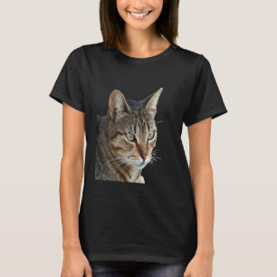 Verbluffend Tabby Cat Sluiten Portret Vector T-shirt