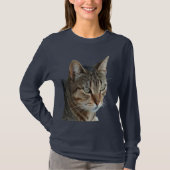 Verbluffend Tabby Cat Sluiten Portret Vector T-shirt (Voorkant)