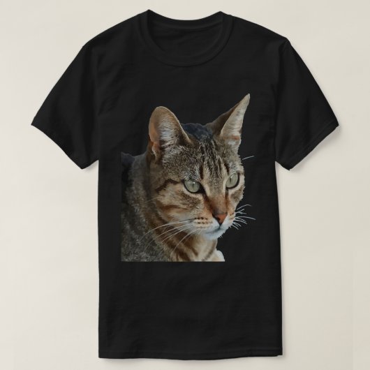 Verbluffend Tabby Cat Sluiten Portret Vector T-shirt (Design voorkant)
