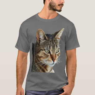Verbluffend Tabby Cat Sluiten Portret Vector T-shirt