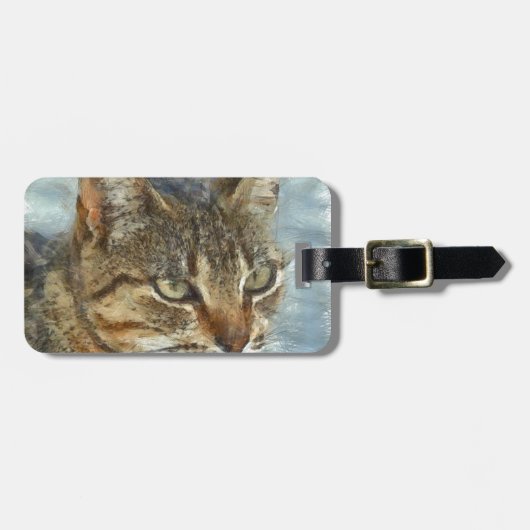 Verbluffend tablet Cat Sluiten Grafiet Potlood Por Bagagelabel (Voorkant horizontaal)