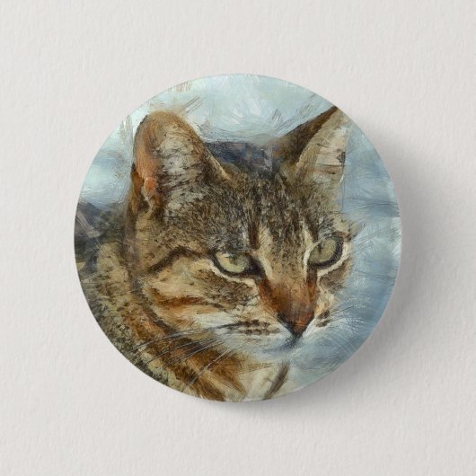 Verbluffend tablet Cat Sluiten Grafiet Potlood Por Ronde Button 5,7 Cm (Voorkant)
