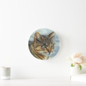 Verbluffend tablet Cat Sluiten Grafiet Potlood Por Ronde Klok (Huis)