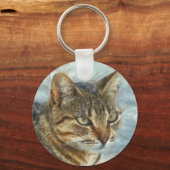 Verbluffend tablet Cat Sluiten Grafiet Potlood Por Sleutelhanger (Voorkant)