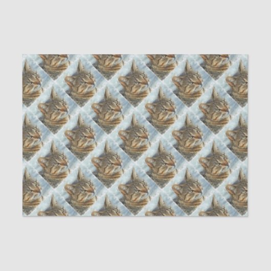 Verbluffend tablet Cat Sluiten Grafiet Potlood Por Tissuepapier (Voorkant)