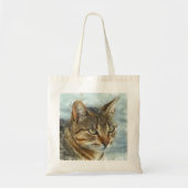 Verbluffend tablet Cat Sluiten Grafiet Potlood Por Tote Bag (Voorkant)