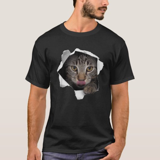Verbluffend tablet Cat Torn Cloth Lovers Kitten T-shirt (Voorkant)