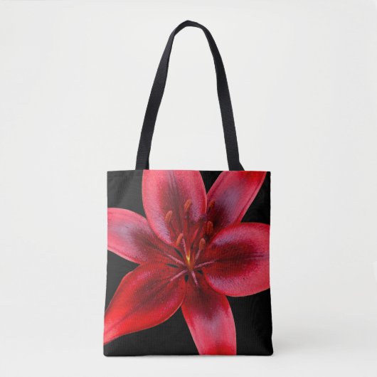 Verbluffend Tas met rode assiatische Lily Flower S (Voorkant)