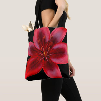 Verbluffend Tas met rode assiatische Lily Flower S