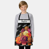 Verbluffend tekstpatroon Warm Stack Muffins Chef Schort (Gedragen)