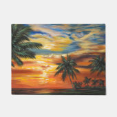 Verbluffend tropisch zonsonderstel deurmat (Voorkant)