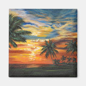 Verbluffend tropisch zonsonderstel magneet (Voorkant)