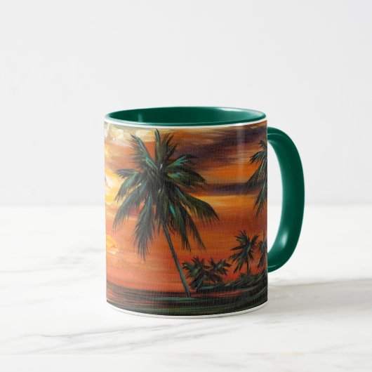 Verbluffend tropisch zonsonderstel mok (Voorkant rechts)