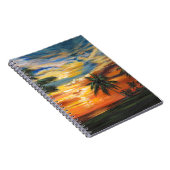 Verbluffend tropisch zonsonderstel notitieboek (Rechterzijde)