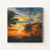 Verbluffend tropisch zonsonderstel notitieboek (Achterkant)