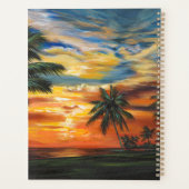 Verbluffend tropisch zonsonderstel planner (Achterkant)