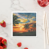 Verbluffend tropisch zonsonderstel servet (Insitu)