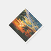 Verbluffend tropisch zonsonderstel servet (Hoek)