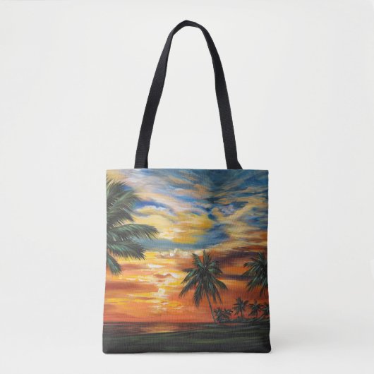 Verbluffend tropisch zonsonderstel tote bag (Voorkant)