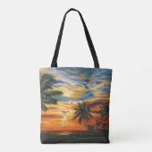 Verbluffend tropisch zonsonderstel tote bag (Achterkant)