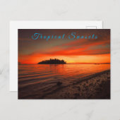 Verbluffend Twilight Tropical Beach Zee Sunset Briefkaart (Voorkant / Achterkant)
