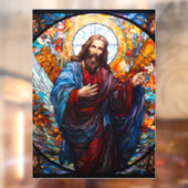 Verbluffend venster Cling van Jezus 2 Raamsticker (Vel 2)