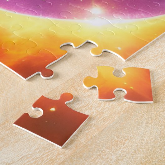 Verbluffend venster in Paarse vormgeving Legpuzzel (Zijkant)