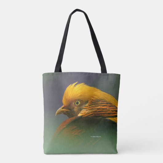 Verbluffend Vignetted Profile van een Golden Pheas Tote Bag (Achterkant)