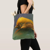 Verbluffend Vignetted Profile van een Golden Pheas Tote Bag (Dichtbij)